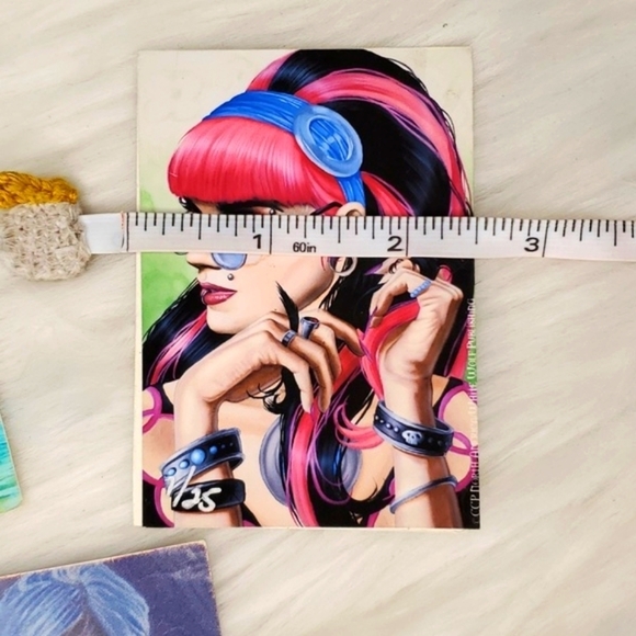 Y2K Miniature Art Prints Punk Rock Woman Mermaids Numbered Hand Signed 2010 - Picture 11 of 12